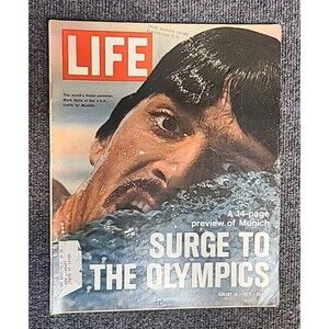 Vintage August 18, 1972 LIFE Magazine Mark Spitz Munich ads Olympics